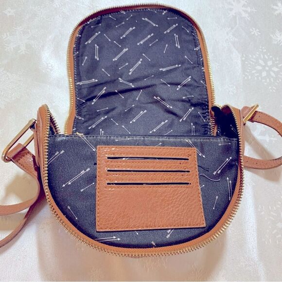 Free People Bind St Saddle Crossbody Handbag Zip Around Gorgeous - Picture 7 of 10